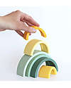 A Little Lovely Company OUTLET - Arcobaleno Impilabile in Silicone  Alimentare - Verde - Pezzo di Showroom Giochi per Neonati_