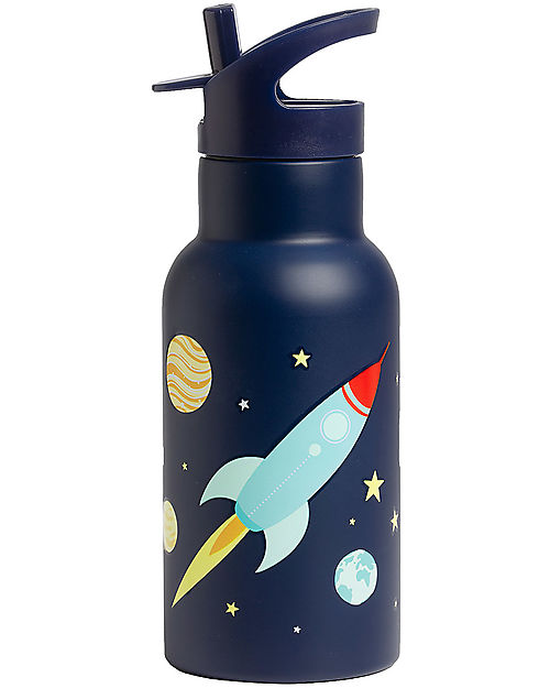 A Little Lovely Company OUTLET - Borraccia in Acciaio Inossidabile - 350 ml - Spazio - Pezzo di Showroom Borracce Termiche