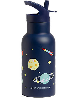 A Little Lovely Company OUTLET - Borraccia in Acciaio Inossidabile - 350 ml - Spazio - Pezzo di Showroom Borracce Termiche