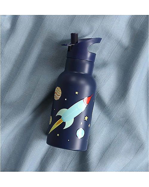 A Little Lovely Company OUTLET - Borraccia in Acciaio Inossidabile - 350 ml - Spazio - Pezzo di Showroom Borracce Termiche