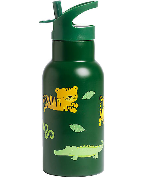 A Little Lovely Company OUTLET - Borraccia in Acciaio Inossidabile - 350 ml - Tigre - Pezzo di Showroom
 Borracce Termiche