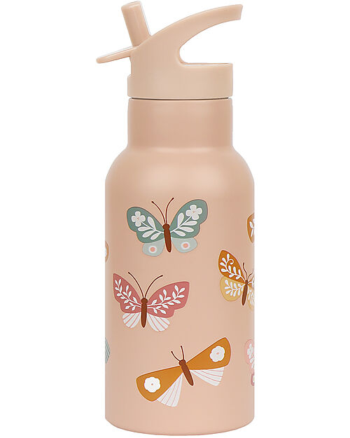 A Little Lovely Company OUTLET - Borraccia Termica in Acciaio Inossidabile - 350 ml - Farfalle Borracce Termiche