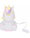 A Little Lovely Company OUTLET Luce Grande LED, Unicorno - Bianco e Rosa - Pezzo di Showroom Lampade da Comodino