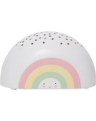 A Little Lovely Company OUTLET Luce LED Proiettore, Arcobaleno - Stelle - Pezzo di Showroom Lampade Comodino