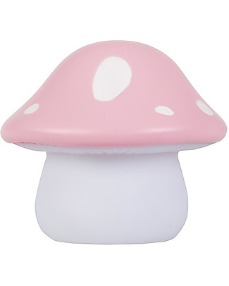 A Little Lovely Company OUTLET Luce Piccola LED, Funghetto Rosa - Pezzo di Showroom Lampade Comodino