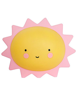 A Little Lovely Company OUTLET Luce Piccola LED, Sole - Giallo - Pezzo di Showroom Lampade Comodino