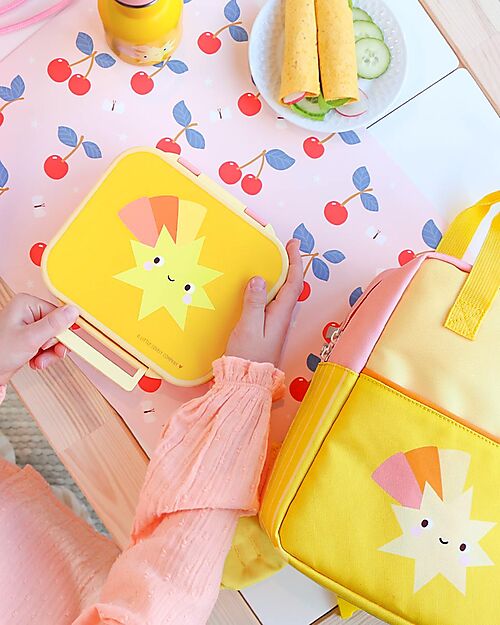 A Little Lovely Company Porta Pranzo 3 Scomparti -Stelle Cadenti - 17 x 5 x 18 cm Contenitori per Alimenti