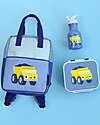 A Little Lovely Company Porta Pranzo 3 Scomparti - Trattore - 17 x 5 x 18 cm Porta Merenda