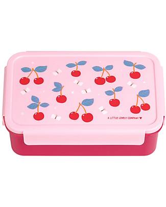 A Little Lovely Company Porta Pranzo Bento - Ciliegie - Scomparti Estraibili Porta Merenda
