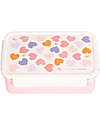 A Little Lovely Company Porta Pranzo Bento - Cuori - Scomparti Estraibili Porta Merenda