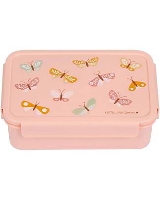 A Little Lovely Company Porta Pranzo Bento - Farfalle - Scomparti Estraibili Porta Merenda