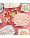 A Little Lovely Company Porta Pranzo Bento - Farfalle - Scomparti Estraibili Porta Merenda