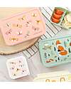 A Little Lovely Company Porta Pranzo Bento - Farfalle - Scomparti Estraibili Porta Merenda