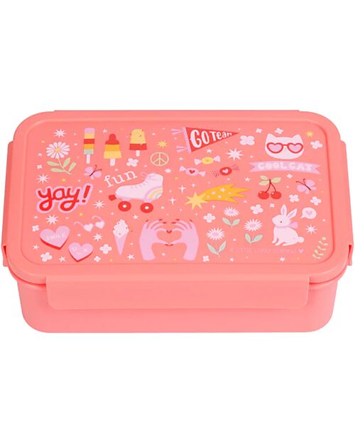 A Little Lovely Company Porta Pranzo Bento - Fun - Scomparti Estraibili Porta Merenda