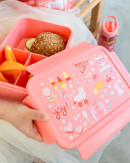 A Little Lovely Company Porta Pranzo Bento - Fun - Scomparti Estraibili Porta Merenda