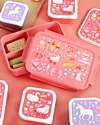 A Little Lovely Company Porta Pranzo Bento - Fun - Scomparti Estraibili Porta Merenda