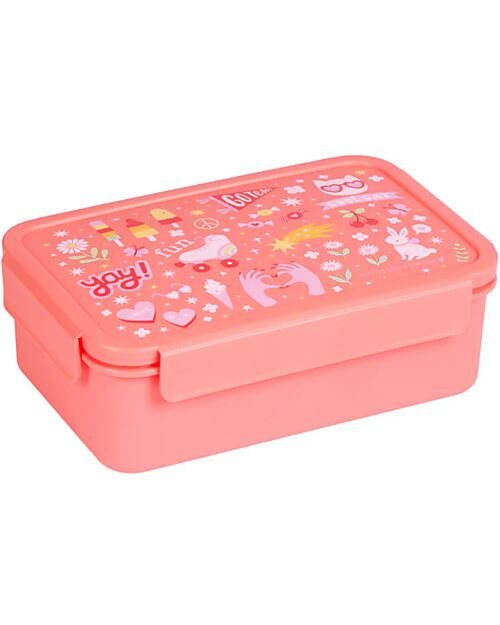 A Little Lovely Company Porta Pranzo Bento - Fun - Scomparti Estraibili Porta Merenda