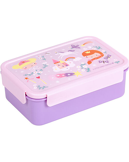 A Little Lovely Company Porta Pranzo Bento - Principesse - Scomparti Estraibili Porta Merenda