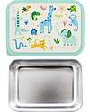 A Little Lovely Company Porta Pranzo in Acciaio - Giungla - 17.5 x 6 x 12.5 cm Porta Merenda
