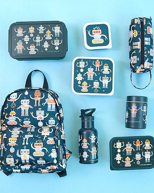 A Little Lovely Company Porta Pranzo in Acciaio - Robot - 17.5 x 6 x 12.5 cm Contenitori per Alimenti