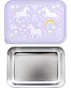 A Little Lovely Company Porta Pranzo in Acciaio - Unicorni - 17.5 x 6 x 12.5 cm Porta Merenda