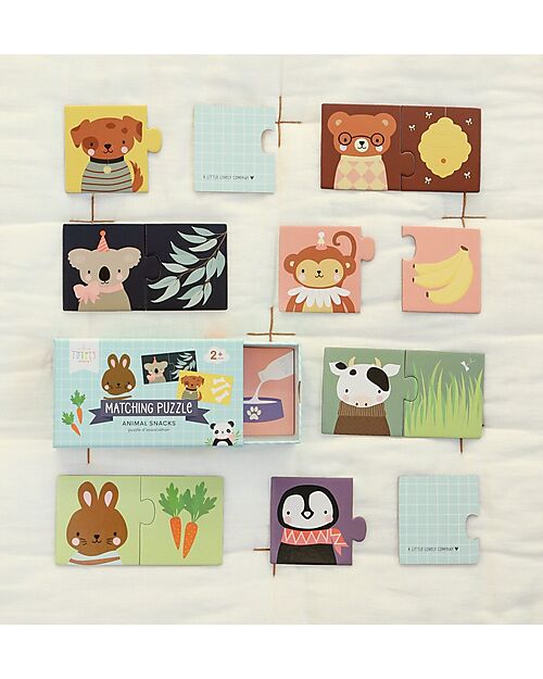 A Little Lovely Company Puzzle Educativo - Gli Snack Degli Animali - Dai 2 Anni Puzzle