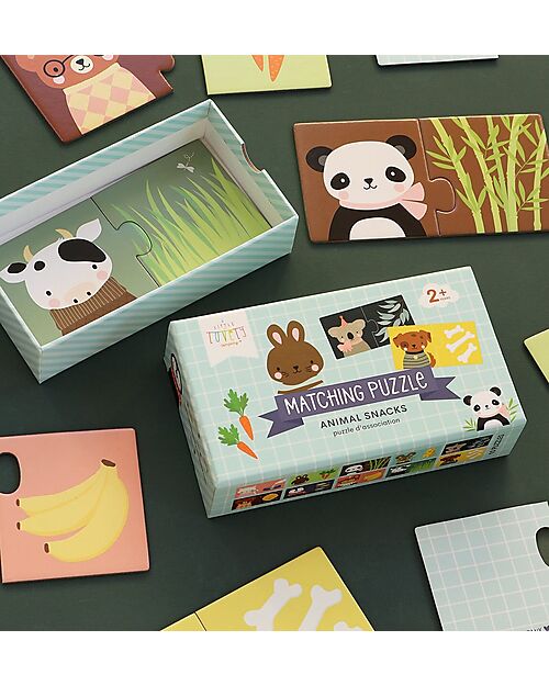 A Little Lovely Company Puzzle Educativo - Gli Snack Degli Animali - Dai 2 Anni Puzzle