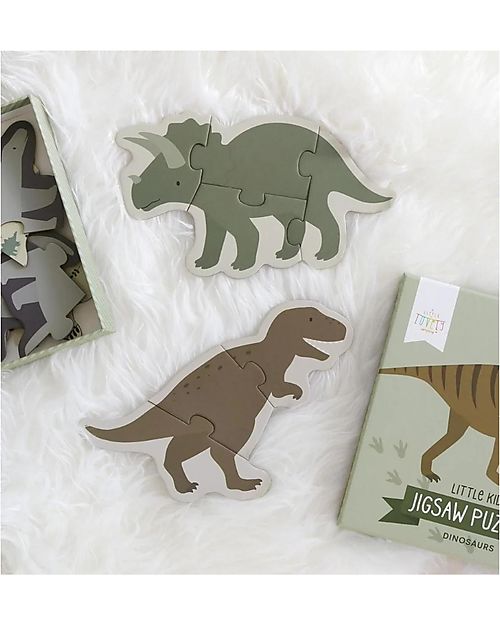 A Little Lovely Company Puzzle Jingsaw - 5 Mini Puzzle - Dinosauri - 2+ Puzzle