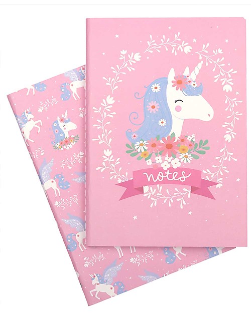 A Little Lovely Company Quadernino Morbido A5, Unicorno - Ottima idea regalo! Disegnare e Colorare