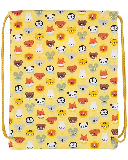 A Little Lovely Company Sacca con Chiusura a Coulisse - Amici animali - 32 x 42 cm Sacche e Borse Sportive
