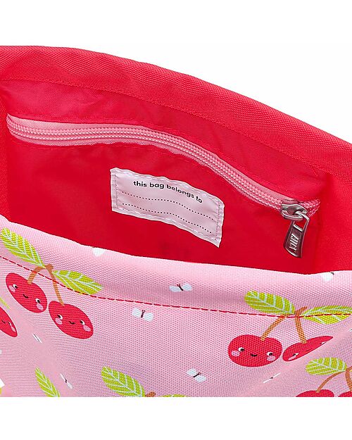 A Little Lovely Company Sacca con Chiusura a Coulisse - Ciliegie Felici - 32 x 42 cm Sacche e Borse Sportive