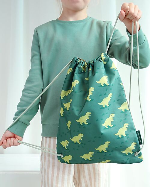 A Little Lovely Company Sacca con Chiusura a Coulisse - Dinosauro - 32 x 42 cm Sacche e Borse Sportive