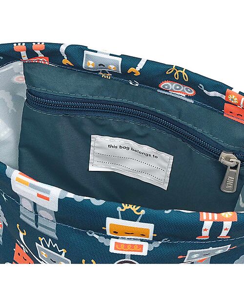 A Little Lovely Company Sacca con Chiusura a Coulisse - Robot - 32 x 42 cm Sacche e Borse Sportive