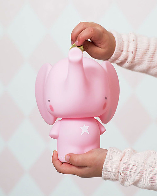 A Little Lovely Company Salvadanaio, Elefante - Rosa Portamonete