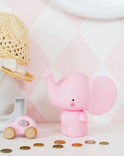 A Little Lovely Company Salvadanaio, Elefante - Rosa Portamonete