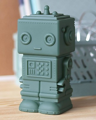 A Little Lovely Company Salvadanaio - Robot - Salvia Scuro Salvadanai_