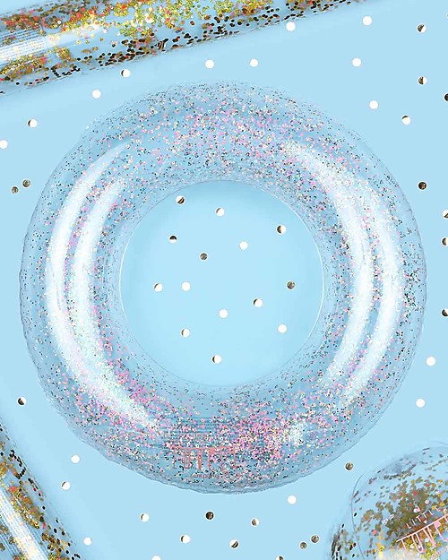 A Little Lovely Company Salvagente Gonfiabile Glitterato Giochi da Spiaggia