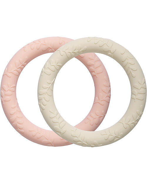 A Little Lovely Company Set 2 Massaggiagengive - Foglie Fragola - 100% Silicone Alimentare Massaggiagengive