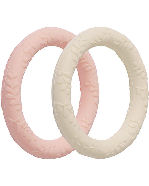 A Little Lovely Company Set 2 Massaggiagengive - Foglie Fragola - 100% Silicone Alimentare Massaggiagengive