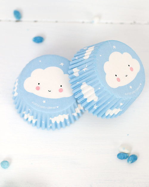 A Little Lovely Company Set 50 Porta Cupcake in Carta - Nuvolette Piatti e Scodelle