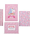 A Little Lovely Company Set da Scrivania, Unicorno (Quaderno, Notebook, 2 Penne) Giochi Creativi