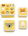 A Little Lovely Company Set di Contenitori Porta Pranzo e Porta Merenda - Amici Animali Porta Merenda