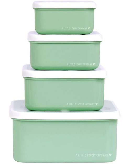 A Little Lovely Company Set di Contenitori Porta Pranzo e Porta Merenda - Amici della Foresta Porta Merenda