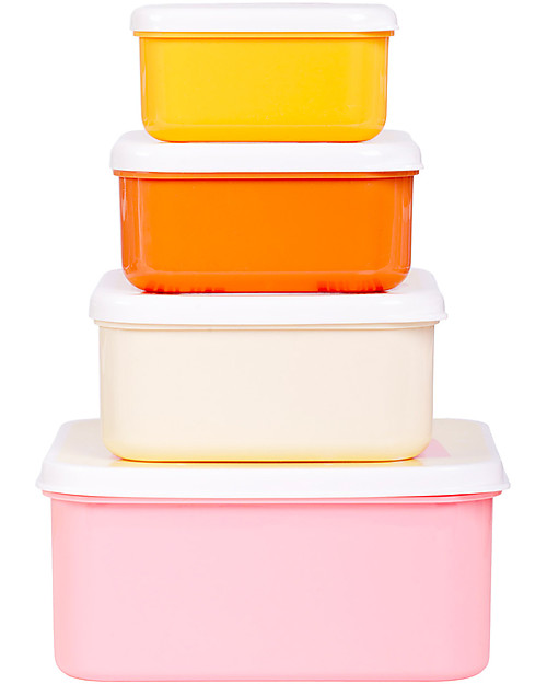 A Little Lovely Company Set di Contenitori Porta Pranzo e Porta Merenda - Arcobaleni Porta Merenda