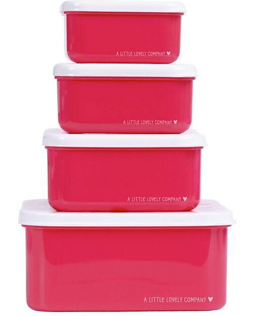 A Little Lovely Company Set di Contenitori Porta Pranzo e Porta Merenda - Ciliegie Porta Merenda
