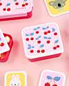 A Little Lovely Company Set di Contenitori Porta Pranzo e Porta Merenda - Ciliegie Porta Merenda