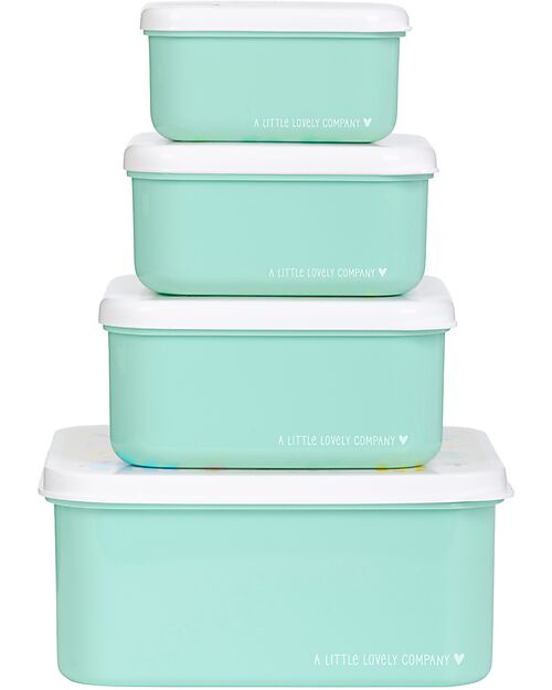 A Little Lovely Company Set di Contenitori Porta Pranzo e Porta Merenda - Giungla Porta Merenda