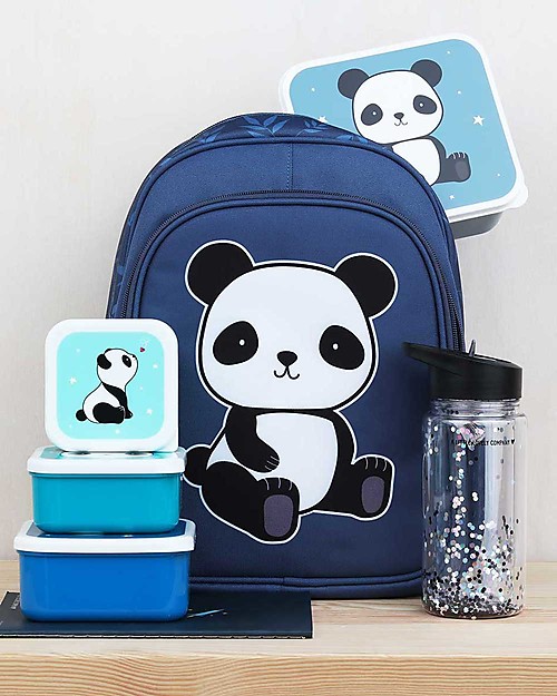 A Little Lovely Company Set di Contenitori Porta Pranzo e Porta Merenda - Panda Porta Merenda
