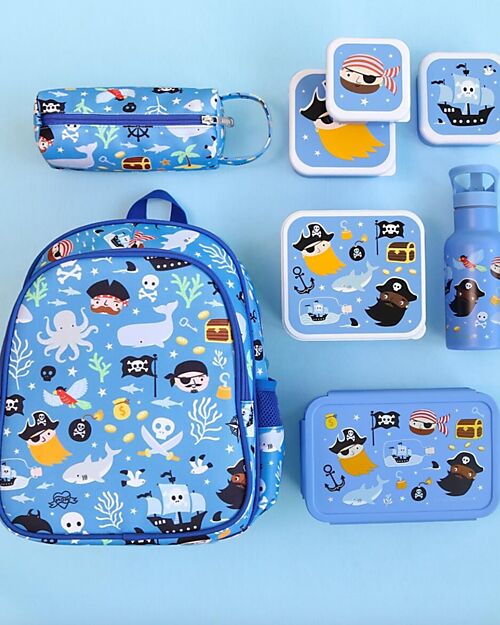 A Little Lovely Company Set di Contenitori Porta Pranzo e Porta Merenda - Pirati Porta Merenda