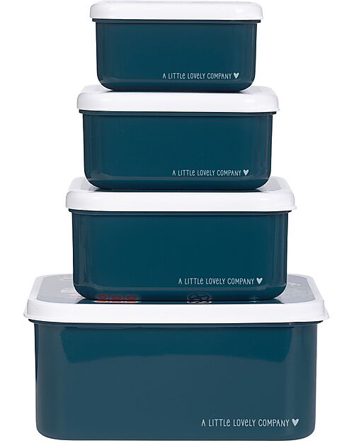 A Little Lovely Company Set di Contenitori Porta Pranzo e Porta Merenda - Robot Porta Merenda